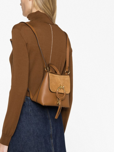 Shop See By Chloé Joan Leather Backpack In Brown