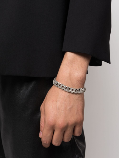 Emanuele Bicocchi Chain-link Wrap Bracelet In Silver