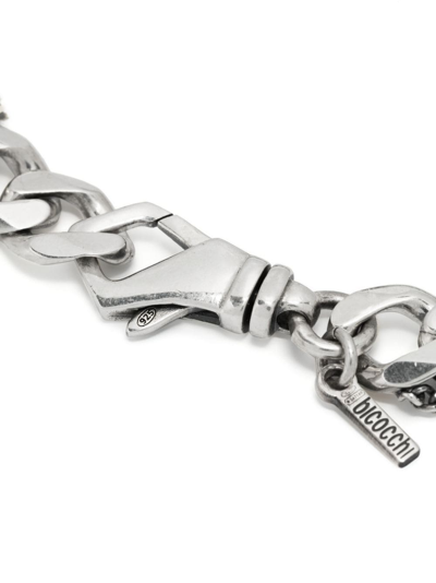 Shop Emanuele Bicocchi Chain-link Wrap Bracelet In Silver