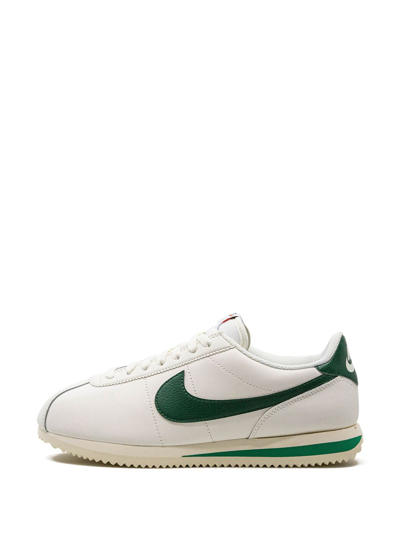 Shop Nike Cortez "sail Gorge Green" Sneakers In White