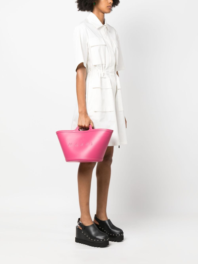Marni Fuchsia Tropicalia Tote Bag In Pink