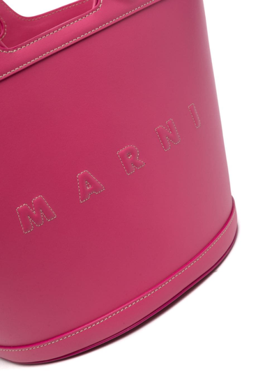 Marni Fuchsia Tropicalia Tote Bag In Pink