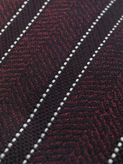 Shop Canali Stripe-pattern Silk Tie In Red