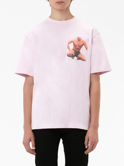 Shop Jw Anderson Photograph-print Cotton T-shirt In Pink