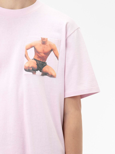 Shop Jw Anderson Photograph-print Cotton T-shirt In Pink