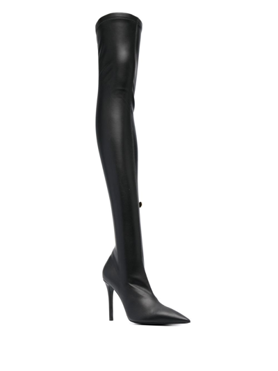 Shop Stella Mccartney Iconic 100mm Heeled Boots In Black