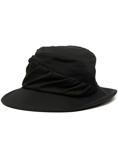 Shop Y's Draped Bucket Hat In Black