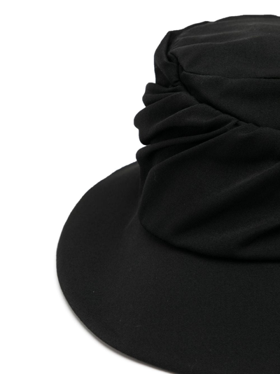 Shop Y's Draped Bucket Hat In Black