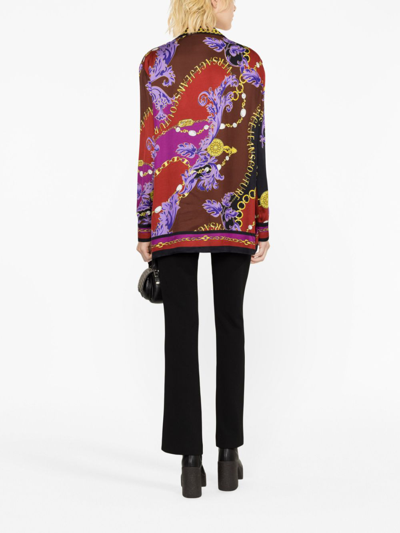 Versace Jeans Couture Shirt With Print In Pink