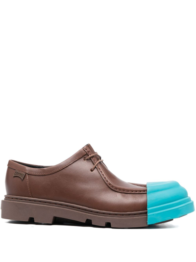 Shop Camper Junction Lace-up Leather Brogues In Brown