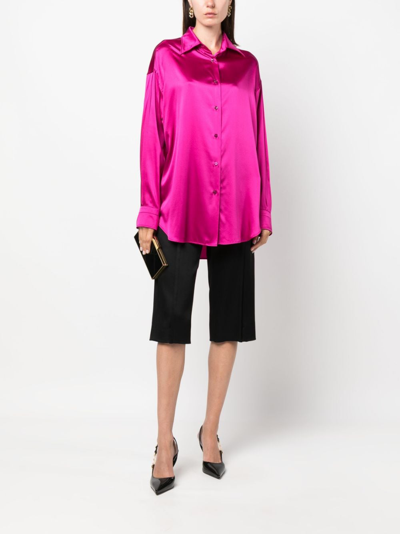 Shop Tom Ford Long-sleeve Silk Shirt In Pink