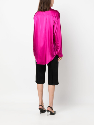 Shop Tom Ford Long-sleeve Silk Shirt In Pink