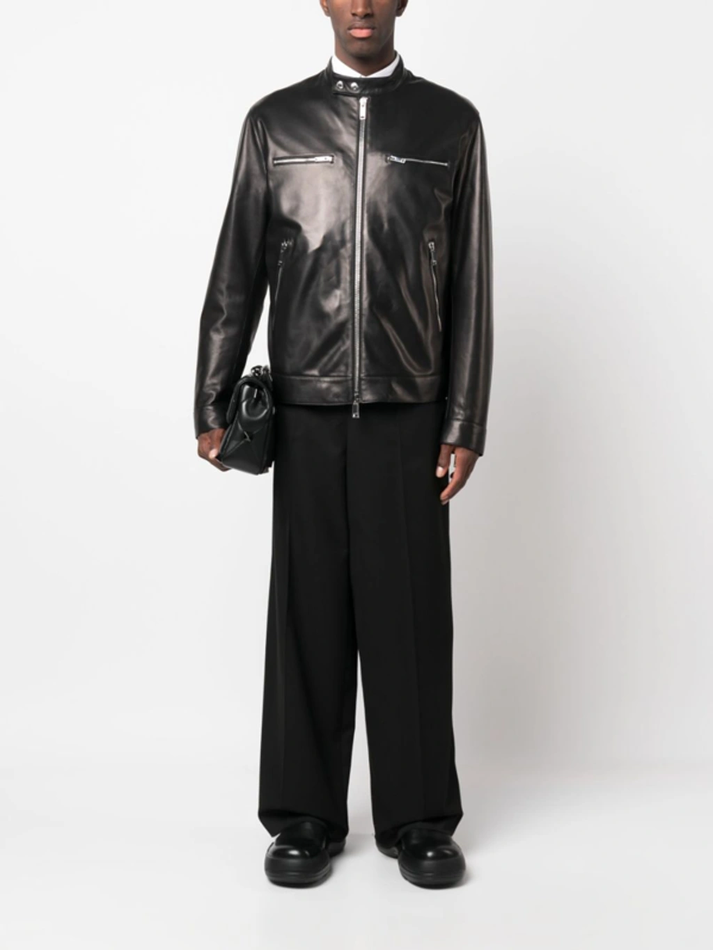 Valentino Leather Jacket In Black | ModeSens Valentino Leather Jacket In Black | ModeSens