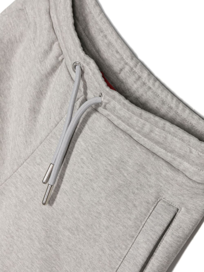 Shop Diesel Logo-print Cotton Trousers In Grey