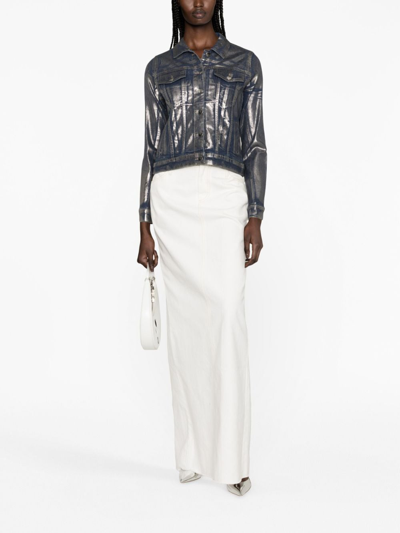 金属感涂层牛仔夹克