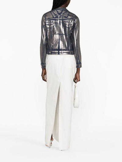 金属感涂层牛仔夹克