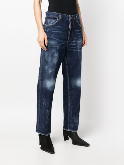 Shop Dsquared2 Straight-leg Jeans In Blue