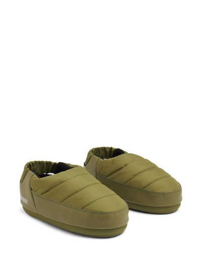 Shop Moon Boot Evolution Padded Flat Sandals In Green