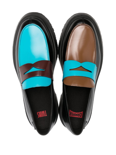 Shop Camper Walden Twins Colour-block Loafers In Black