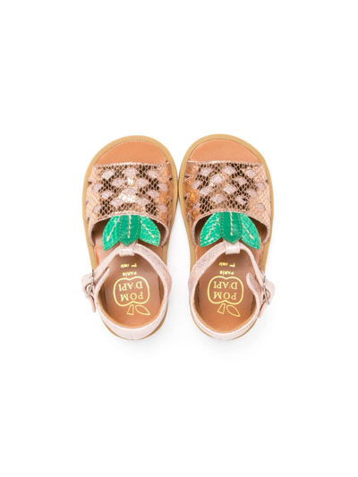 Pom D'api Carrot-motif Flat Sandals In Neutrals