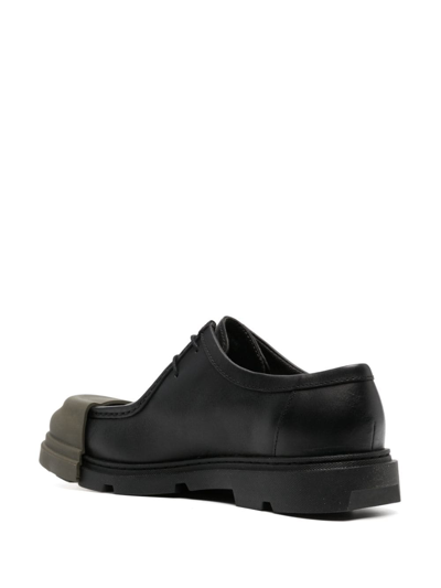 Camper Junction Contrast Derby Shoes In Black
