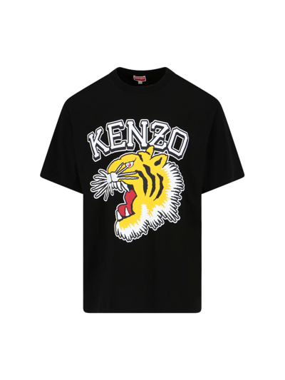 Shop Kenzo T-shirt "varsity Jungle" In Black  