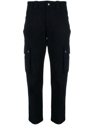 Shop Isabel Marant Cropped Cotton Cargo Trousers