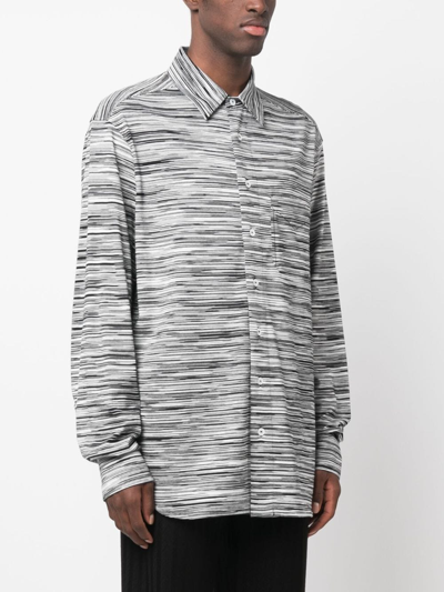 Shop Missoni Abstract-print Cotton Shirt In 黑色