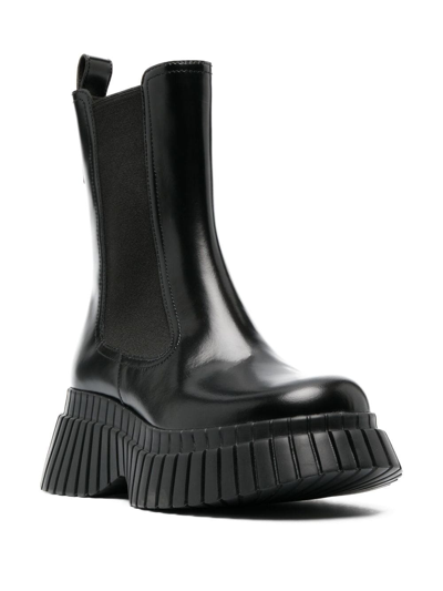 Camper Bcn Elasticated-panel Ankle Boots In Black