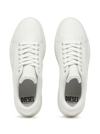 Shop Diesel S-athene Low Sneakers In White