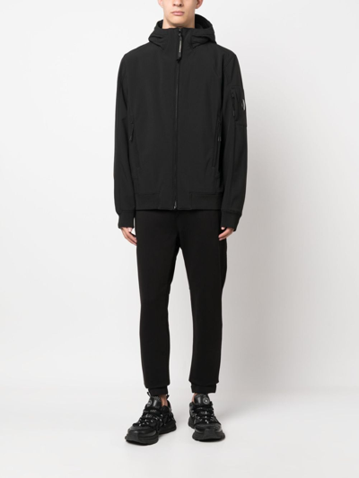 C.p. Company Kapuzenjacke Mit Linsen-detail In Black