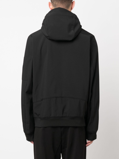 C.p. Company Kapuzenjacke Mit Linsen-detail In Black