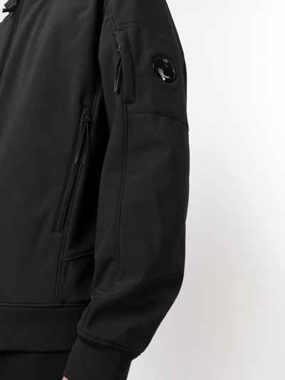 C.p. Company Kapuzenjacke Mit Linsen-detail In Black