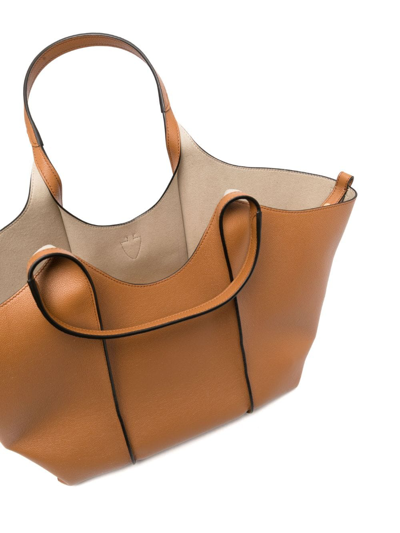 Tod's Tote Bag Leather Double Handles In Brown