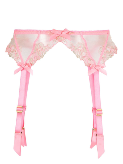 Shop Agent Provocateur Tessy Tulle Suspender In Pink