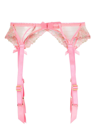 Shop Agent Provocateur Tessy Tulle Suspender In Pink