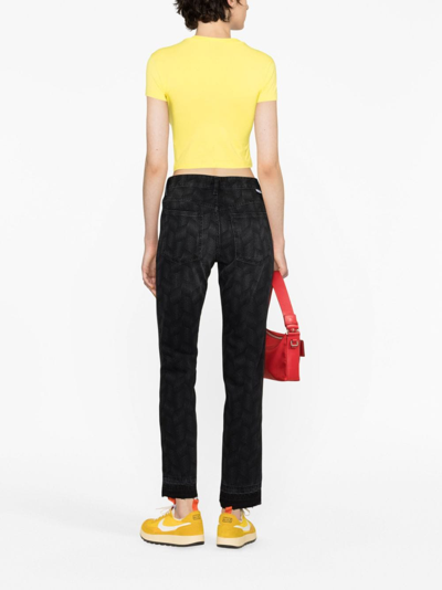 Shop Marant Etoile Panelled Slim-cut Jeans In Black