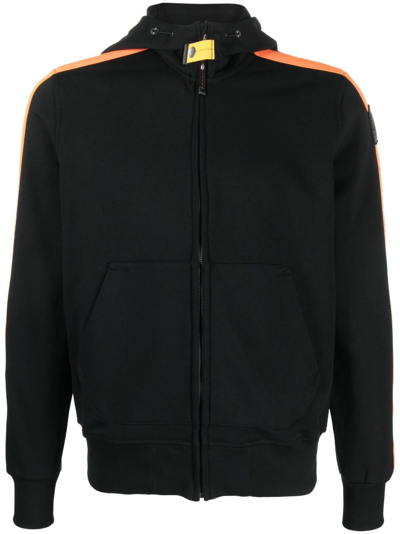 Shop Parajumpers Aldrin Logo-patch Zip-up Hoodie In Black