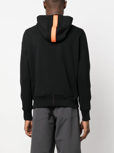 Shop Parajumpers Aldrin Logo-patch Zip-up Hoodie In Black