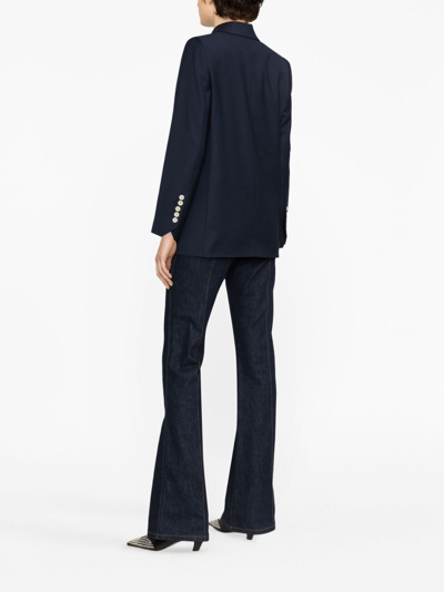 Shop Zadig & Voltaire View Double-breasted Blazer In Blue
