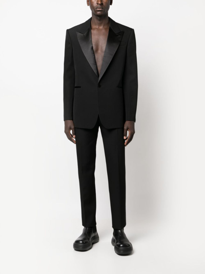 Alexander Mcqueen Single-breasted Suit Jacket In Black