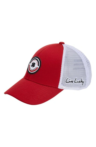Black Clover University Of Louisville Cardinals Motto Trucker Hat In Red/  White/ Black
