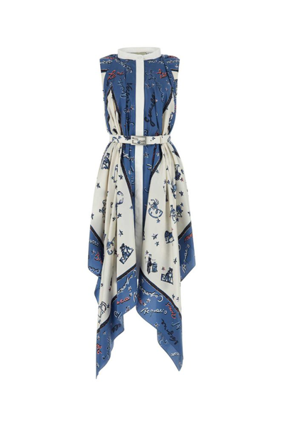 Shop Fendi Astrology Printed Sleeveless Dress In Multi