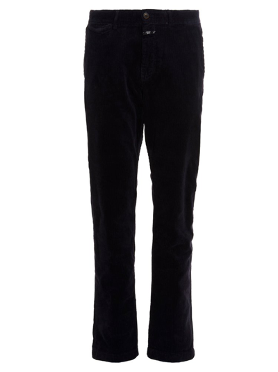 Shop Closed Atelier Tapered Leg Corduroy Pants In Navy