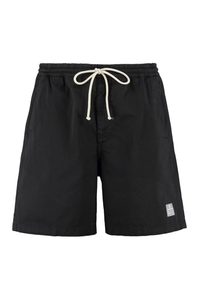 Shop Department 5 Logo Patch Drawstring Bermuda Shorts In Black