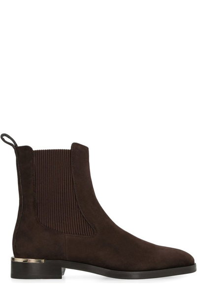 Shop Jimmy Choo The Sally Chelsea Boots In Brown