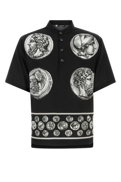 Shop Dolce & Gabbana Coin Print Short In Black