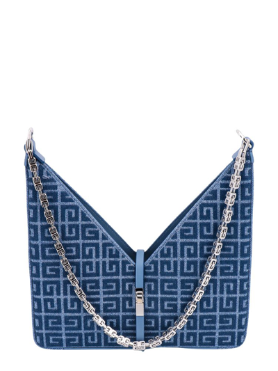 Shop Givenchy 4g Jacquard Cut Out Small Shoulder Bag In Blue