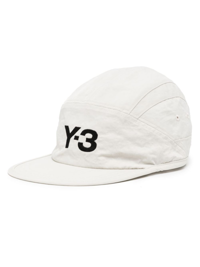 Shop Y-3 Logo-print Six-panels Baseball Cap In Neutrals