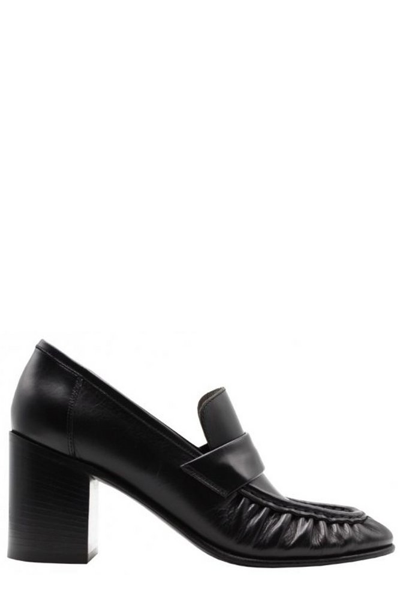 Shop The Row Pleat Detailed Loafer Pumps In Black